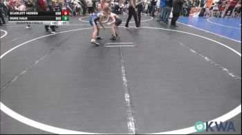 75 lbs Quarterfinal - Scarlett Heinen, Hennessey Takedown Club vs Duke Hale, Madill Takedown