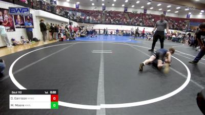 70 lbs Quarterfinal - Derrick Garrison, Newcastle Youth Wrestling vs Maverick Moore, Marlow Outlaws