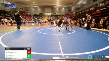 119 lbs 3rd Place - Garrick George, Honey Badgers Wrestling Club vs Quade Kolar, Harrah Little League Wrestling