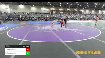 84 lbs Quarterfinal - Ashton Glasgow, The Glasgow Wrestling Academy vs Lucas Reeves, Steel Valley Renegades