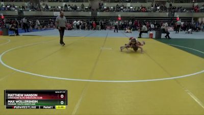 75 lbs Champ. Round 1 - Max Wollersheim, Mosinee Youth Wrestling vs Matthew Hanson, Chickasaw Elite Wrestling Club