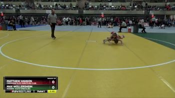 75 lbs Champ. Round 1 - Max Wollersheim, Mosinee Youth Wrestling vs Matthew Hanson, Chickasaw Elite Wrestling Club