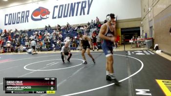 165 lbs Quarterfinal - Armando Nicacio, Corban University vs Diego Cruz, Southern Oregon