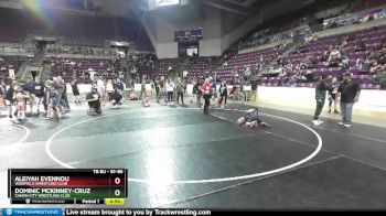 81-86 lbs Round 3 - Dominic McKinney-Cruz, Canon City Wrestling Club vs Aleiyah Evennou, Widefield Wrestling Club