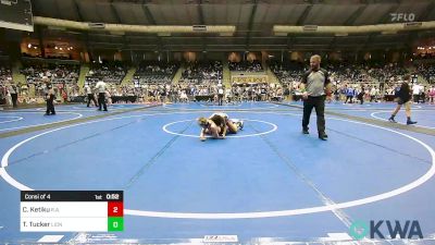 100 lbs Consi Of 4 - Christian Ketiku, R.a.w. vs Talan Tucker, Lions Wrestling Academy