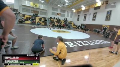 105 lbs 3rd Place Match - Riggin Harris, Rocky Mountain Middle School vs Darrell Mumm, Powell Middle School