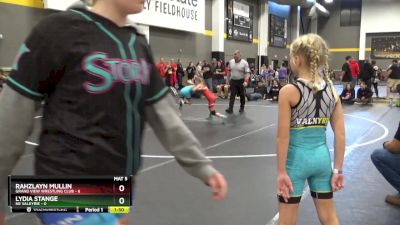 52 lbs Round 2 (4 Team) - Rahzlayn Mullin, Grand View Wrestling Club vs Lydia Stange, NE Valkyrie