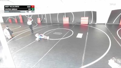 70 lbs Quarterfinal - Colton Gibeau, OCRTC vs Andy Villalobos, Monster Garage Wrestling Club