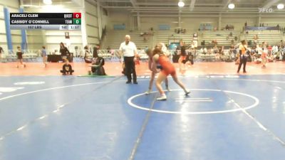 107 lbs Consi Of 4 - Araceli Clem, Quest School Of Wrestling Girls - HSG vs Cassidy O`Connell, Team RJN Green - HSG