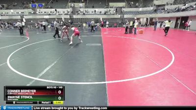 145 lbs Cons. Semi - Conner Brimeyer, Cuba City Wrestling Club vs Swayne Stencil, Wisconsin