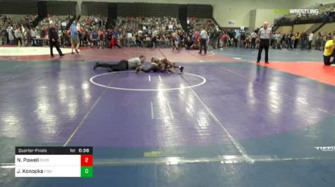 55 lbs Quarterfinal - NeKhi Powell, Overbrook vs Jaxson Konopka, FishEye