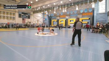 120 lbs Champ. Round 1 - Nathan Moore, Laurel H S vs Frank Radecki, Caravel Academy