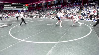 132 lbs D1/d2/d3 Finals (sat 3:00 P.m.) - Jake Buss, Weyauwega-Fremont vs Sammy Springer, Mineral Point