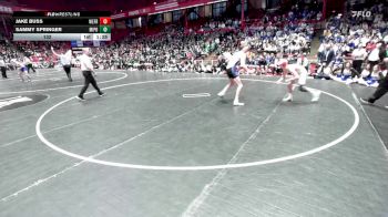 132 lbs D1/d2/d3 Finals (sat 3:00 P.m.) - Jake Buss, Weyauwega-Fremont vs Sammy Springer, Mineral Point