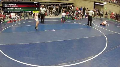 64 lbs Cons. Round 2 - Tucker Clawson, Zion Thunder Wrestling Club vs Kc Spencer, Canyon View Falcons