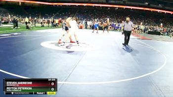 D1-215 lbs Cons. Round 2 - Peyton Peterson, Mona Shores HS vs Steven Andreone, Roosevelt HS
