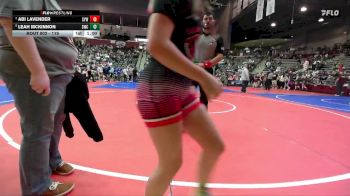 119 lbs Quarterfinal - Abi Lavender, Searcy Youth Wrestling vs Leah McKinnon, Saints Wrestling Club