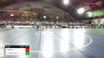 3A 132 lbs Cons. Round 1 - Porter Blackmore, Bonners Ferry vs Tegan Newlan, Kimberly