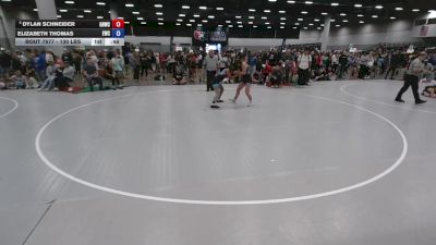 130 lbs Cons. Quarters - Elizabeth Thomas, Edwardsville Wrestling Club vs Dylan Schneider, Greater Heights Wrestling Club