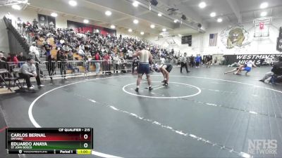 215 lbs Cons. Round 2 - Eduardo Anaya, St John Bosco vs Carlos Bernal, Ontario