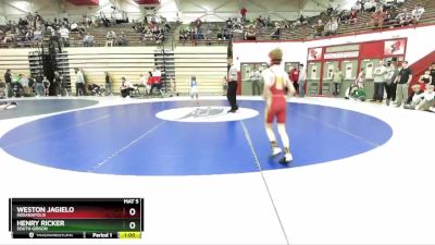 57-63 lbs Quarterfinal - Henry Ricker, South Gibson vs Weston Jagielo, Indianapolis