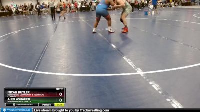 Elite 285 lbs Cons. Round 2 - Micah Butler, Northland Community & Technical College vs Alex Ashauer, Wisconsin-Platteville