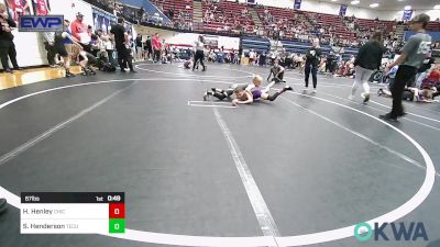 67 lbs Consi Of 8 #2 - Hendrix Henley, Chickasha Youth Wrestling vs Sawyer Henderson, Tecumseh Youth Wrestling