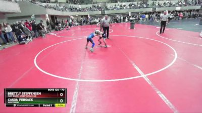 70 lbs Cons. Round 3 - Brettly Steffensen, Flat Earth Wrestling Club vs Cason Persack, Wisconsin