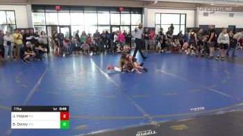 77 lbs Consi Of 8 #1 - James Hogue, Rockmart Takedown Club vs Brookes Doney, PTC Youth Wrestling
