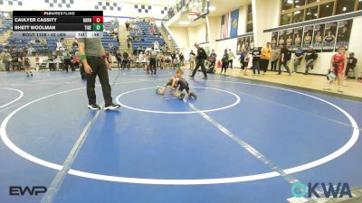52 lbs 3rd Place - Caulyer Cassity, Barnsdall Youth Wrestling vs Rhett Woolman, Tiger Trained Wrestling