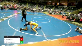 88 lbs Round Of 32 - Jax Hanson, Scots Wrestling Club vs Tyler Christensen, Honey Badgers Wrestling Club