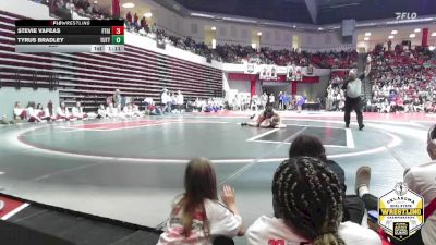 285 lbs Semifinals (8 Team) - Tyrus Bradley, TUTTLE vs Stevie Vafeas, FT. GIBSON