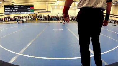 141 lbs Champ. Round 1 - Austin Coleman, Albion College vs Donovan Kelly, Adrian NCAA