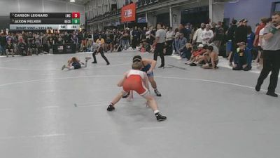 138 lbs Cons. Rd Of 16 - Jaxon Felker, Bear Cave vs Carson Leonard, Lakeland Wrestling Club