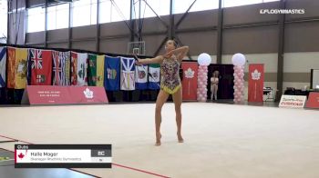 Halle Moger - Clubs, Okanagan Rhythmic Gymnastics Club - 2019 Elite Canada - Rhythmic