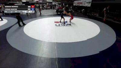 100 lbs Cons. Semis - Damian Mendez, San Pedro High School Wrestling vs Logan Hunter, Ferndale Wrestling Club/Lost Coast Wrestling
