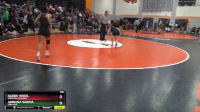 110 lbs Cons. Round 3 - Adriana Garcia, Linn-Mar vs Alexis Vogel, Western Dubuque