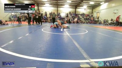 92 lbs Rr Rnd 2 - Miles Evans, Bristow Wrestling vs Christian Ramirez, Collinsville Cardinal Youth Wrestling