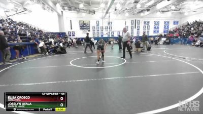 105 lbs Cons. Round 1 - Elisa Orosco, Sierra Vista vs Joselyn Ayala, South El Monte