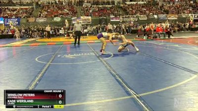 A - 152 lbs Semifinal - Winslow Peters, Columbia Falls vs Kade Wersland, Laurel