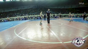 88 lbs Consi Of 16 #1 - Maxwell Salisbury, Honey Badgers Wrestling Club vs Cohen Wallace, Kingfisher YellowJackets