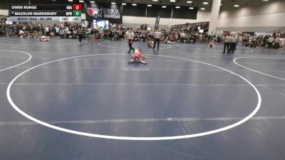 86 lbs Champ. Rd Of 32 - Owen Runge, Hawkeye Wrestling Academy vs Macklen Marksbury, Michigan Premier WC