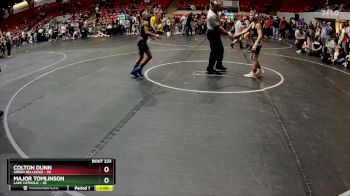 72 lbs Round 2 - Colton Dunn, Green Bulldogs vs Major Tomlinson, Lake Catholic