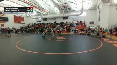 144 lbs Semifinal - Cannon Boren, Thermopolis vs Kort Sorenson, Cody