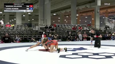 Senior Women Freestyle FS - 55 lbs Champ. Round 2 - Montana DeLawder, Team Tornado Wrestling Club vs Louisa Schwab, Menlo Wrestling Club