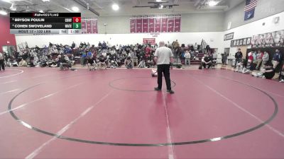 132 lbs Quarterfinal - Bryson Poulin, Cony vs Cohen Swoveland, Waterville