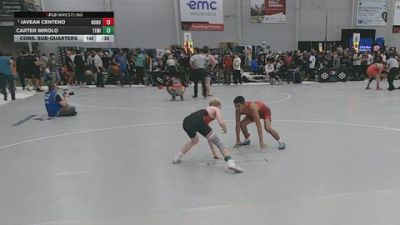 106 lbs Cons. Sub-quarters - Javean Centeno, No Nonsense vs Carter Mirolo, Team Miron
