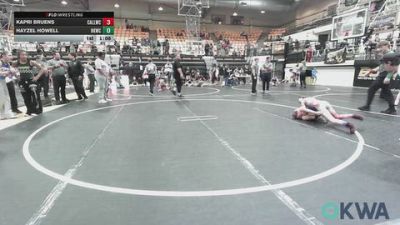 70-75 lbs Rr Rnd 1 - Kapri Bruens, Carl Albert vs Hayzel Howell, Henryetta Knights Wrestling Club