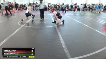 130 lbs Round 2 (10 Team) - Jaxson Lewis, Wrestling Mill vs Nathan Metcalf, Bandits