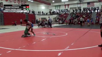 126 lbs Quarterfinal - Vincent Hoppenjan, Wahlert, Dubuque vs Bentley Campbell-Healey, Dubuque Hempstead (JV)